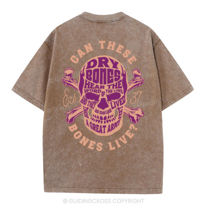 Can These Bones Lives Christian Washed T-Shirt