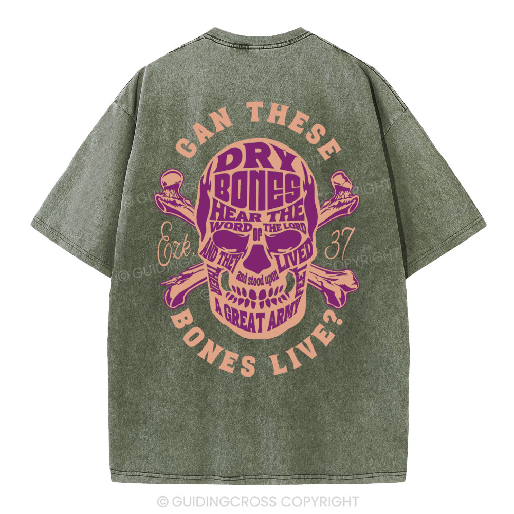 Can These Bones Lives Christian Washed T-Shirt