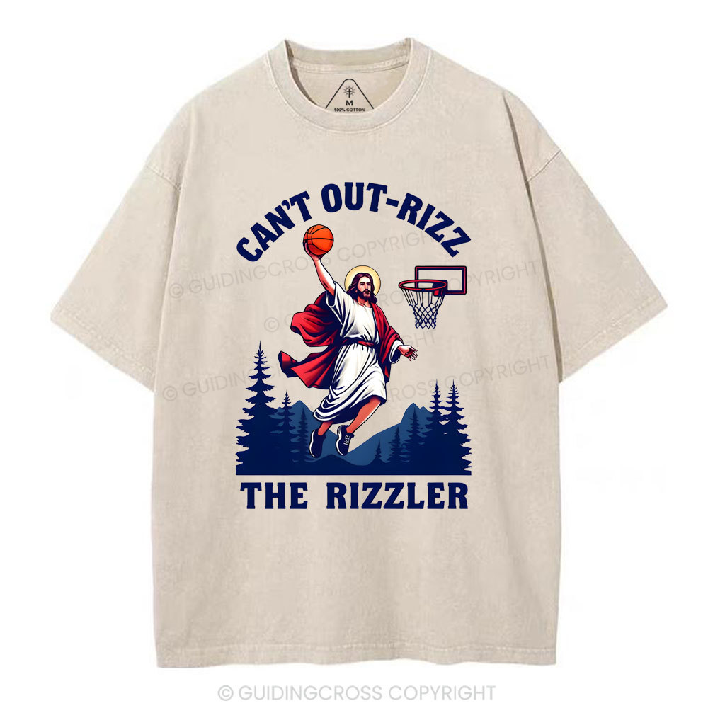 Can't Out-rizz The Rizzen Christian Washed T-Shirt