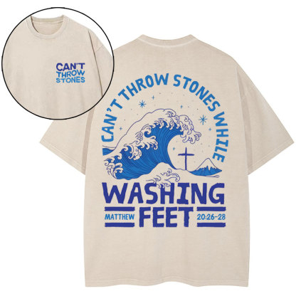 Can't Throw Stones Christian Washed T-Shirt