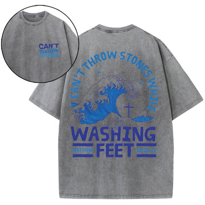 Can't Throw Stones Christian Washed T-Shirt