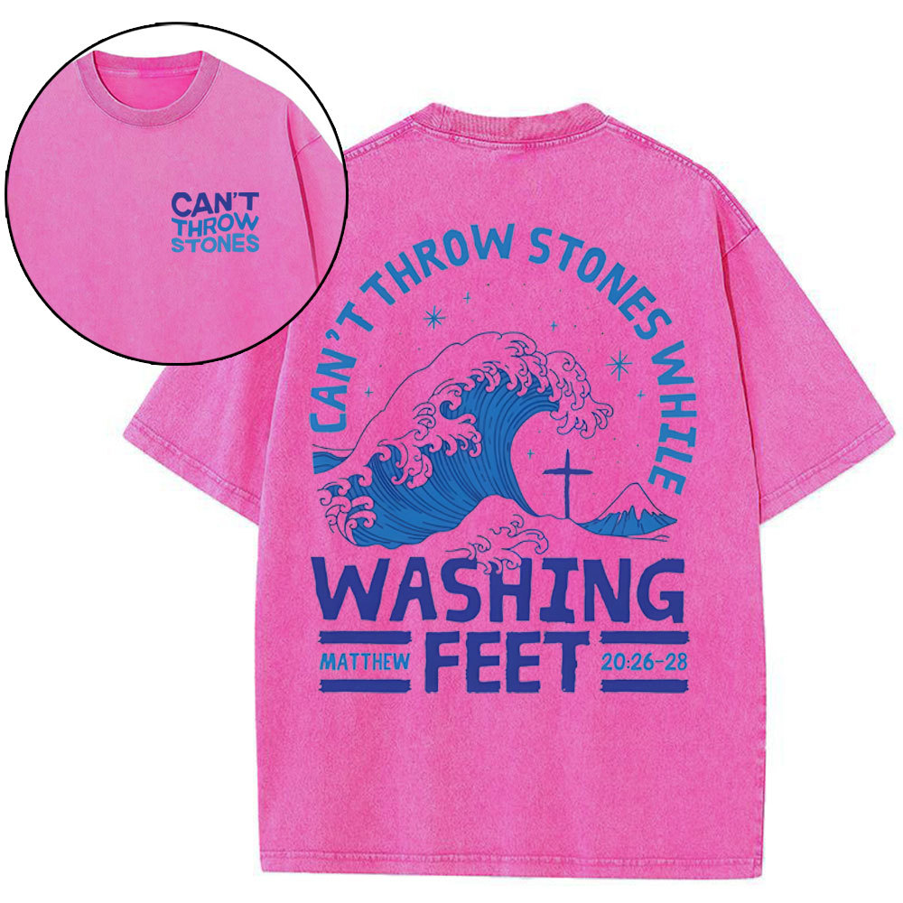 Can't Throw Stones Christian Washed T-Shirt
