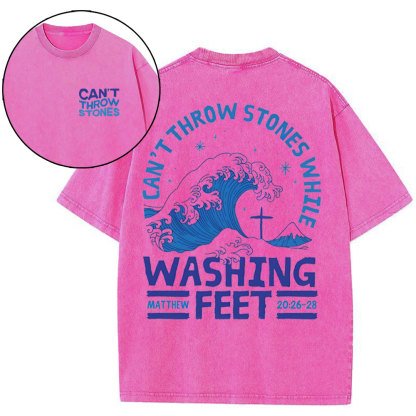 Can't Throw Stones Christian Washed T-Shirt