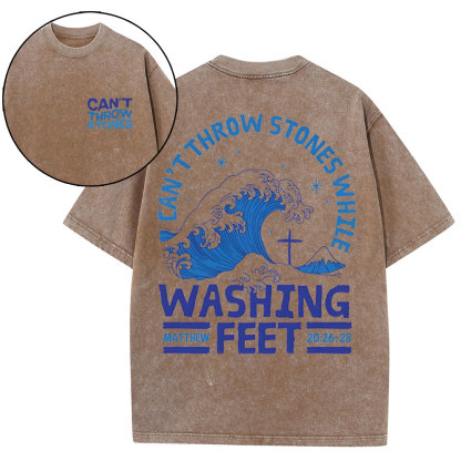 Can't Throw Stones Christian Washed T-Shirt