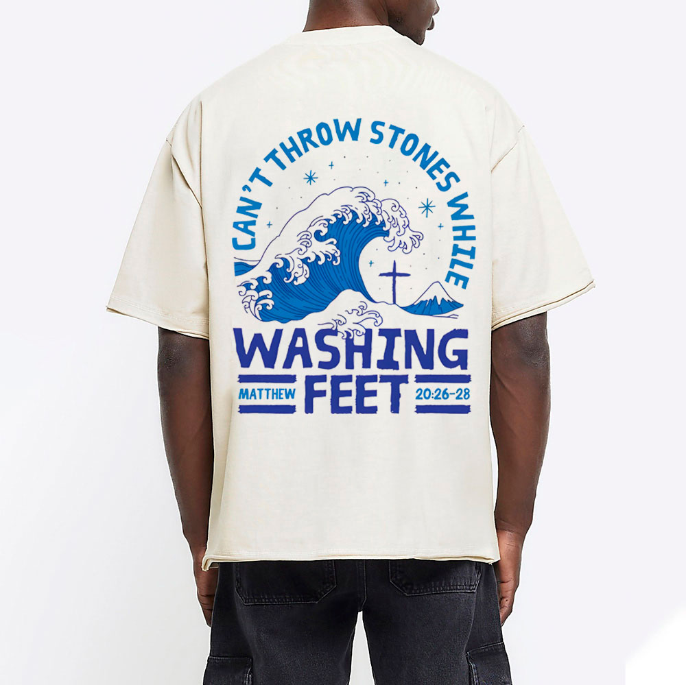 Can't Throw Stones Christian Washed T-Shirt