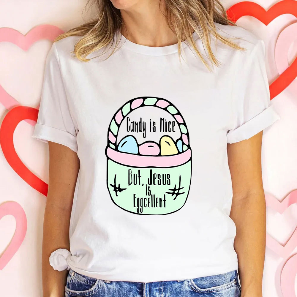 Candy Is Nice But Jesus Is Eggcellent Christian T-Shirt