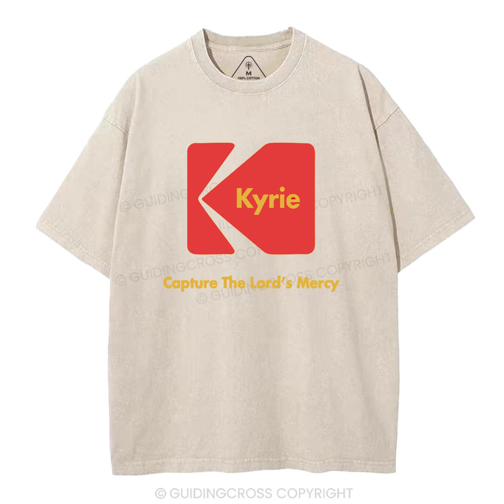 Capture The Lord's Mecy  Christian Washed T-Shirt