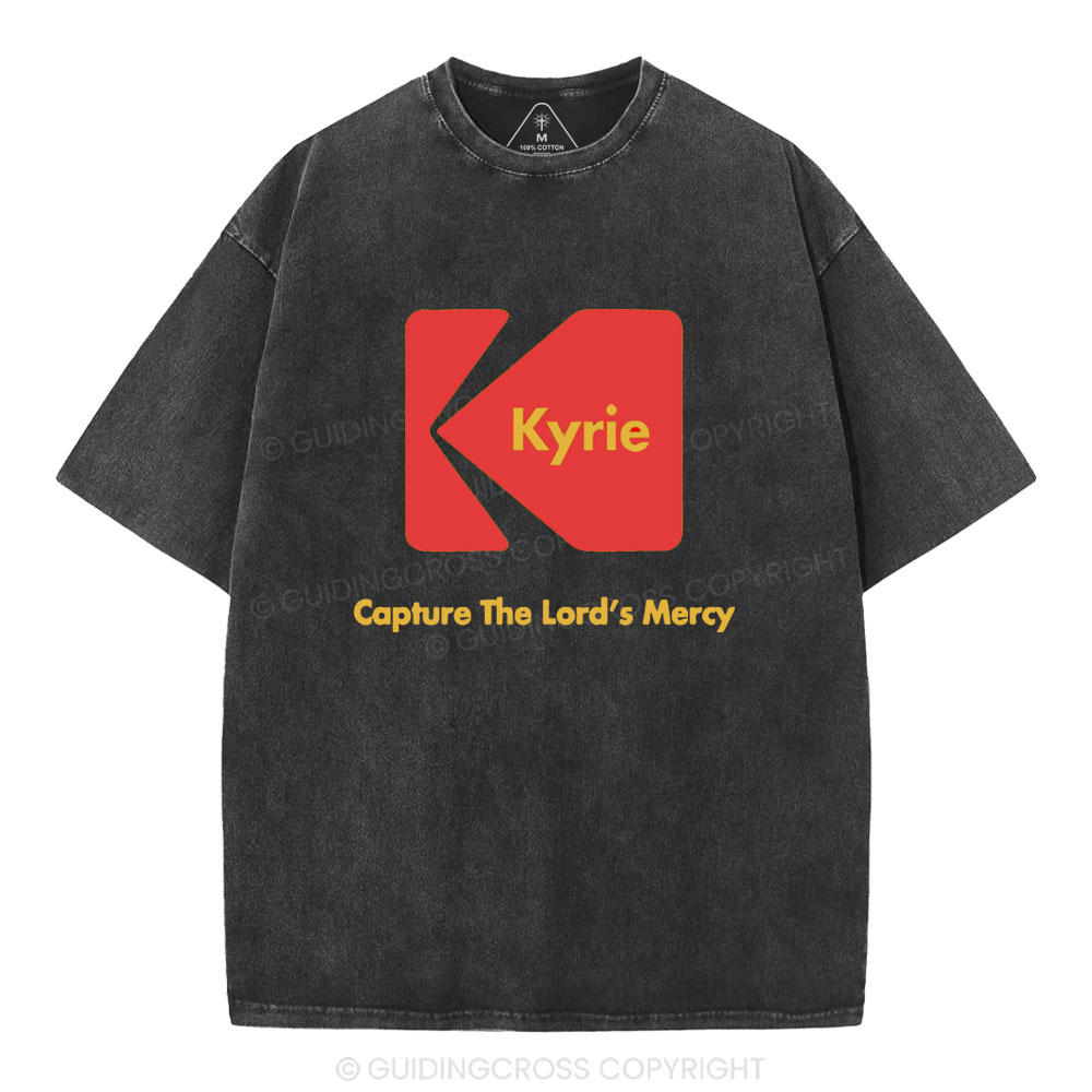 Capture The Lord's Mecy  Christian Washed T-Shirt