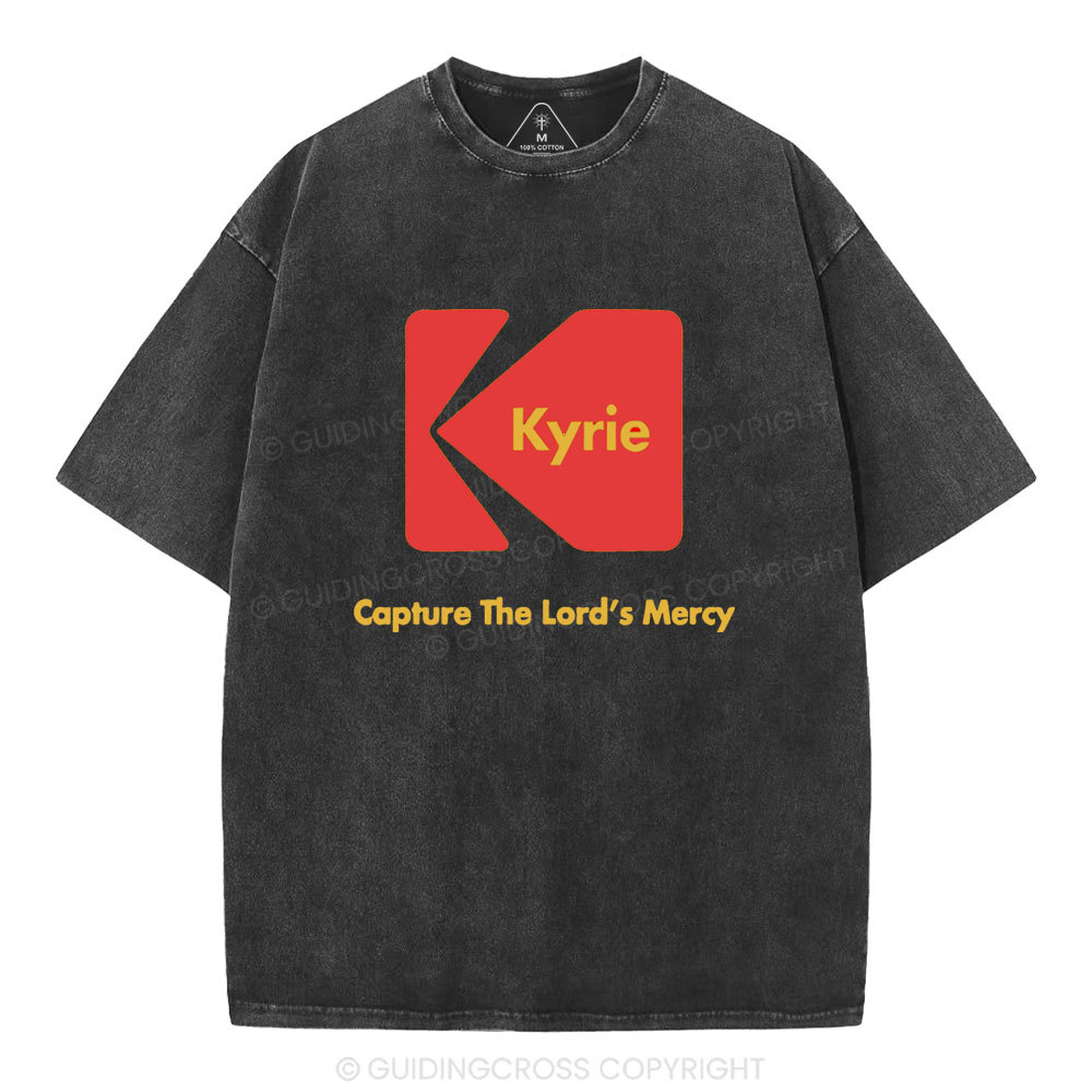 Capture The Lord's Mecy  Christian Washed T-Shirt