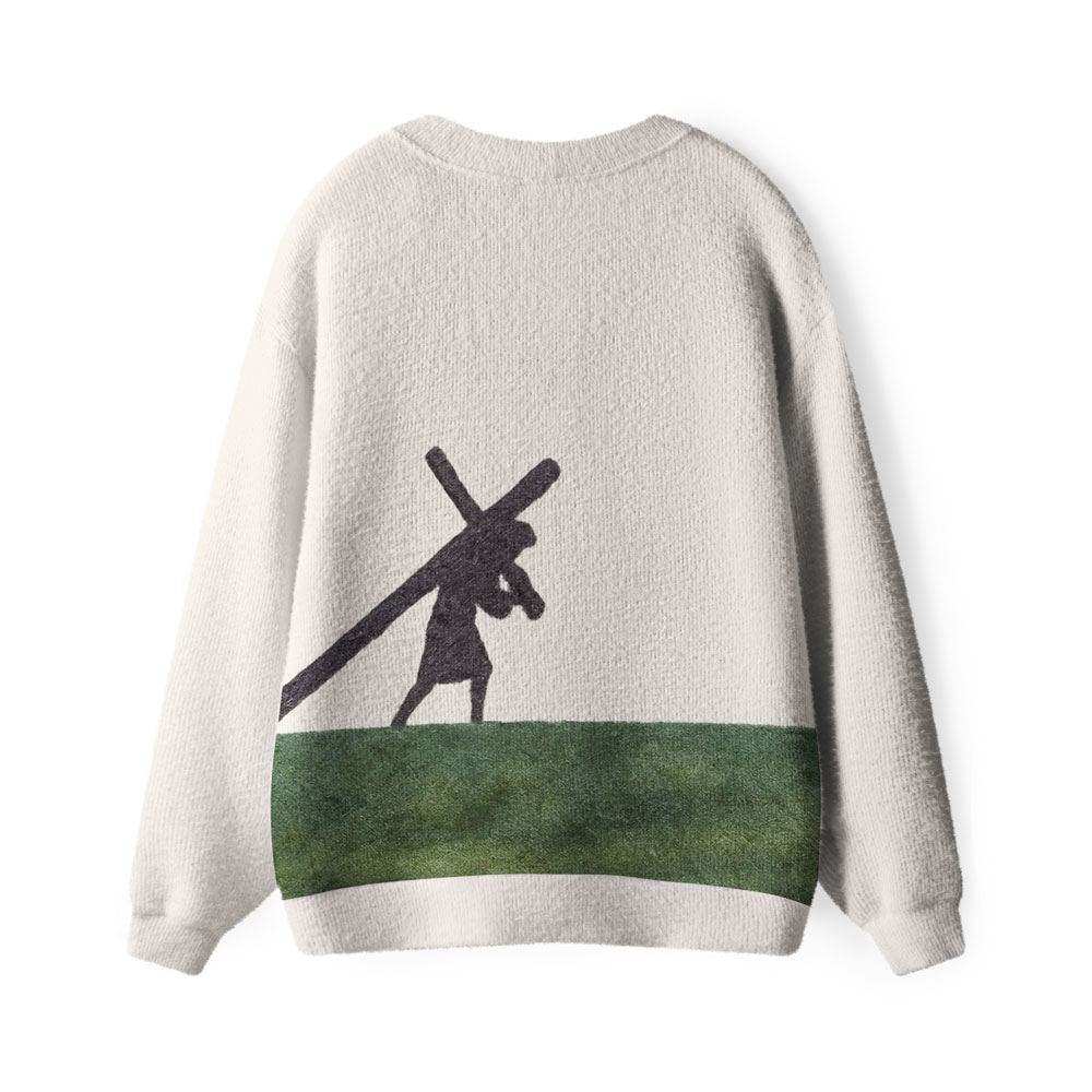 Carry The Cross Furry Christian Lightweight Cardigan