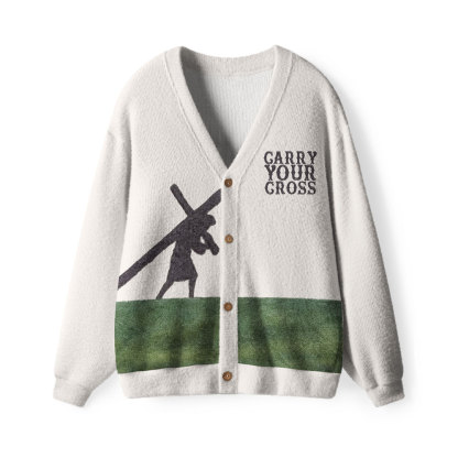 Carry The Cross Furry Christian Lightweight Cardigan
