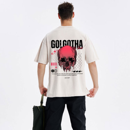 Carrying His Own Cross Christian Washed T-Shirt