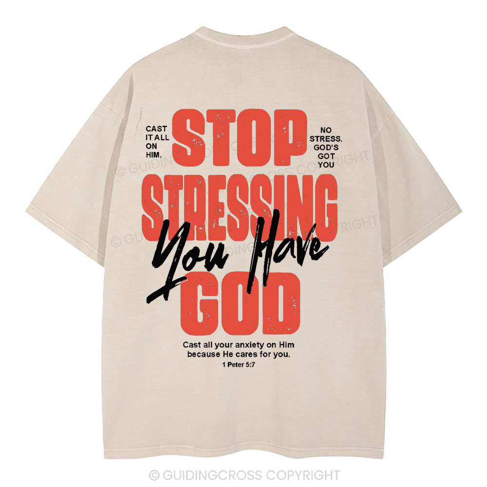 Cast All Your Anxiety On Him Christian Washed T-Shirt