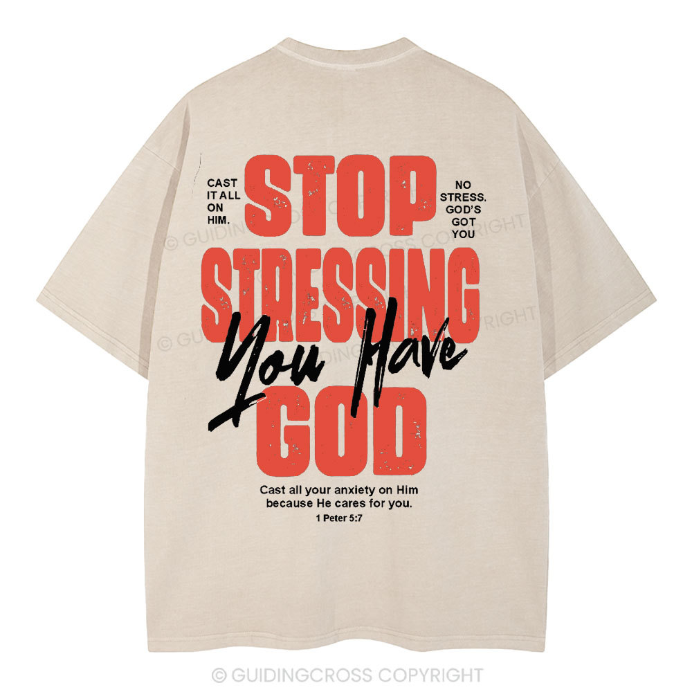Cast All Your Anxiety On Him Christian Washed T-Shirt