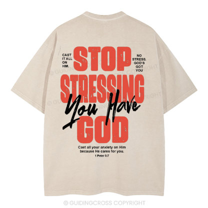 Cast All Your Anxiety On Him Christian Washed T-Shirt