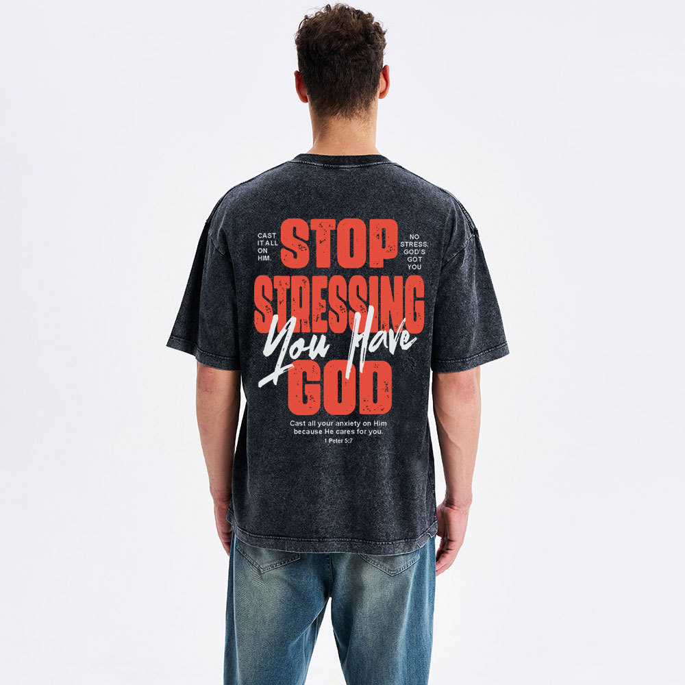 Cast All Your Anxiety On Him Christian Washed T-Shirt