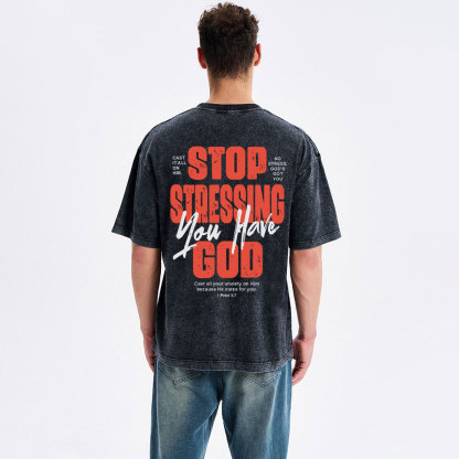 Cast All Your Anxiety On Him Christian Washed T-Shirt