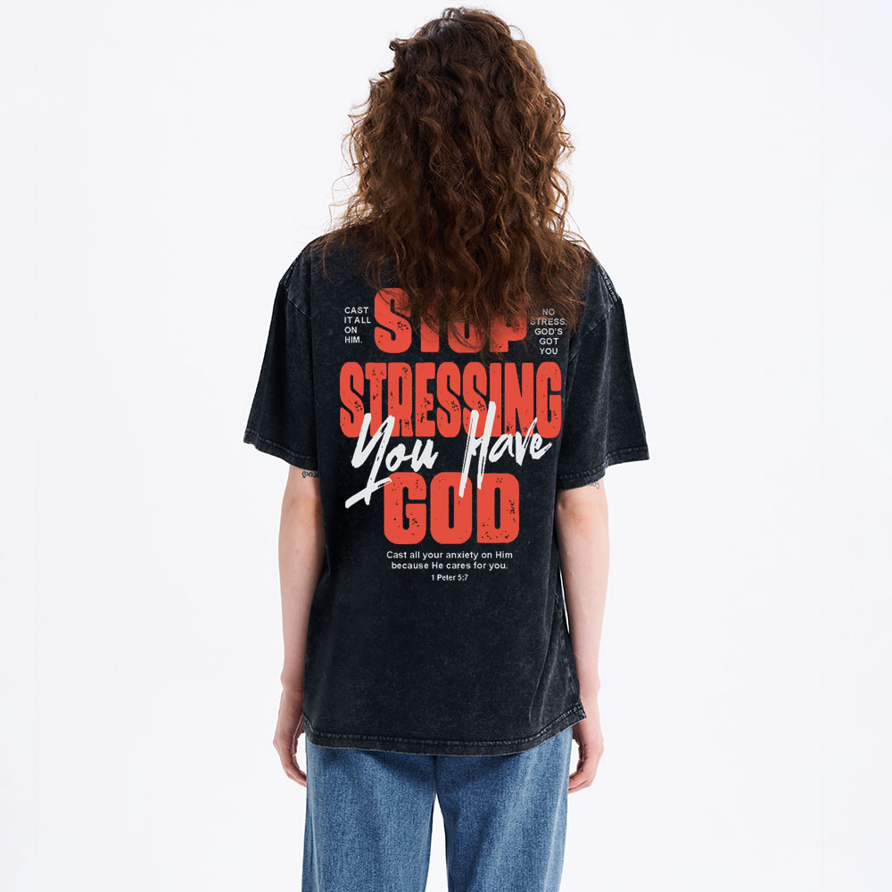 Cast All Your Anxiety On Him Christian Washed T-Shirt