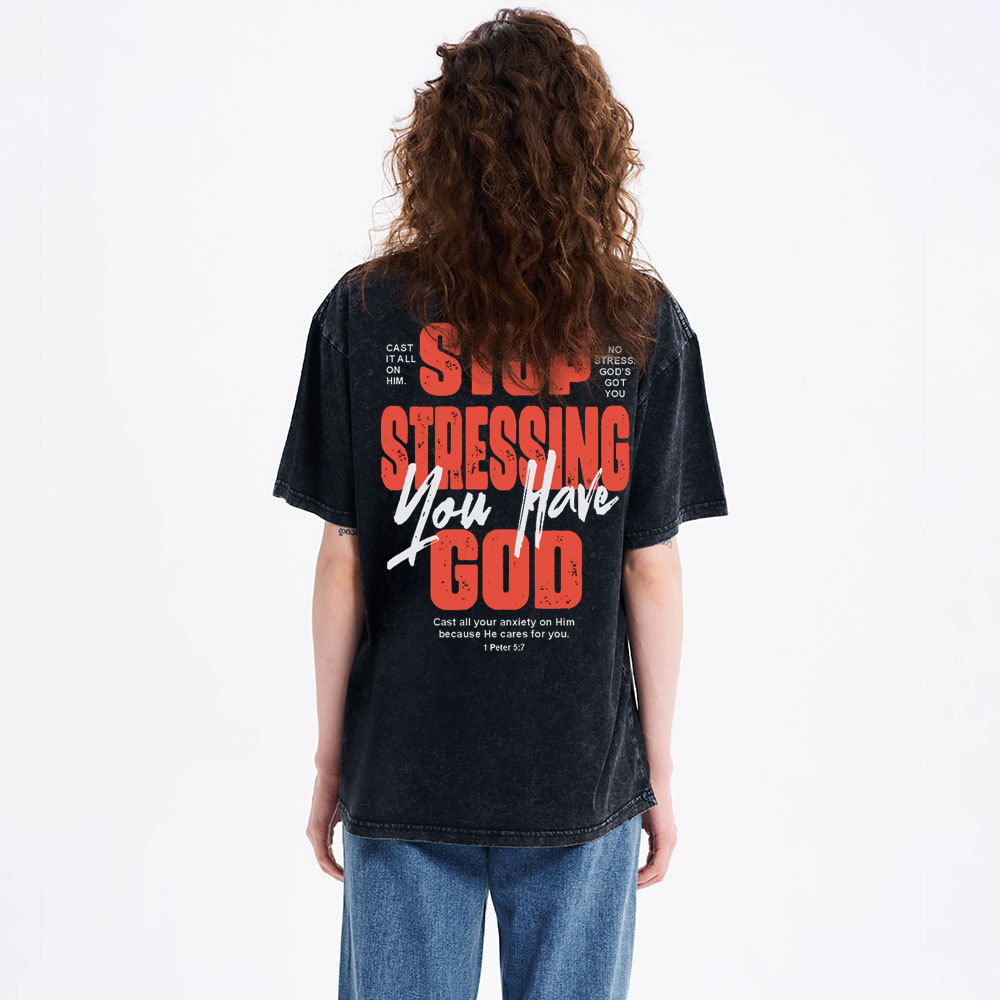Cast All Your Anxiety On Him Christian Washed T-Shirt