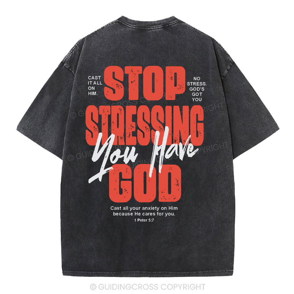Cast All Your Anxiety On Him Christian Washed T-Shirt