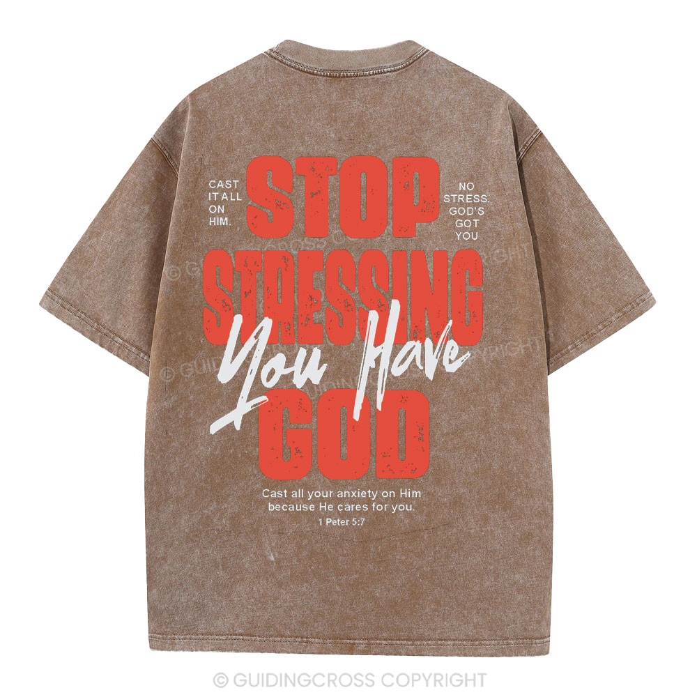 Cast All Your Anxiety On Him Christian Washed T-Shirt