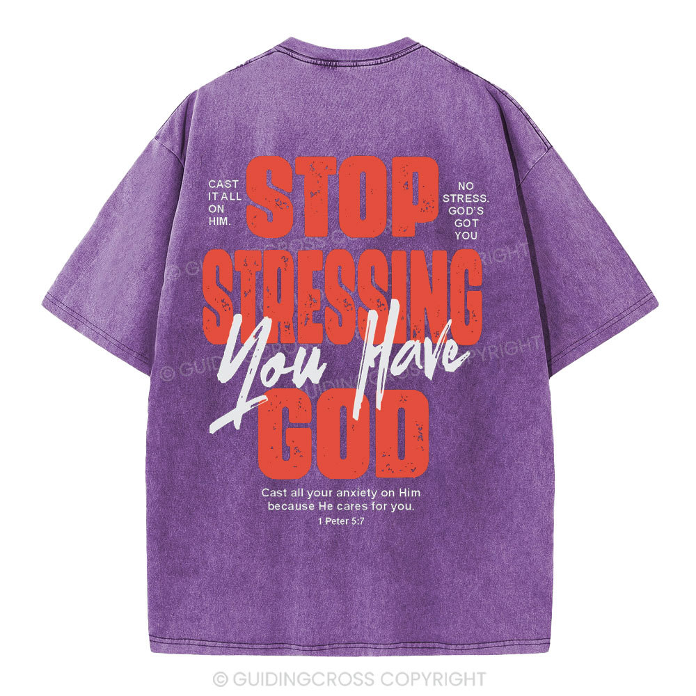 Cast All Your Anxiety On Him Christian Washed T-Shirt