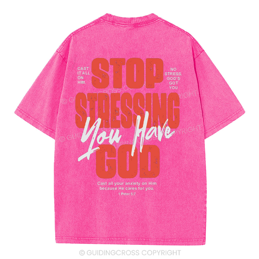 Cast All Your Anxiety On Him Christian Washed T-Shirt