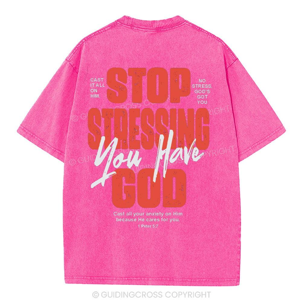 Cast All Your Anxiety On Him Christian Washed T-Shirt
