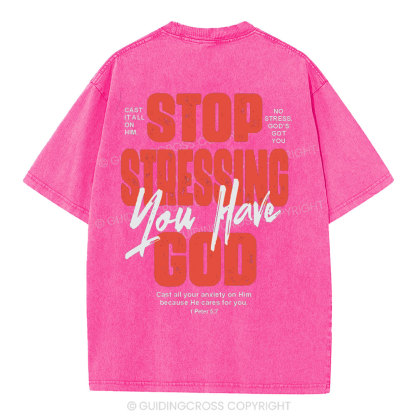 Cast All Your Anxiety On Him Christian Washed T-Shirt