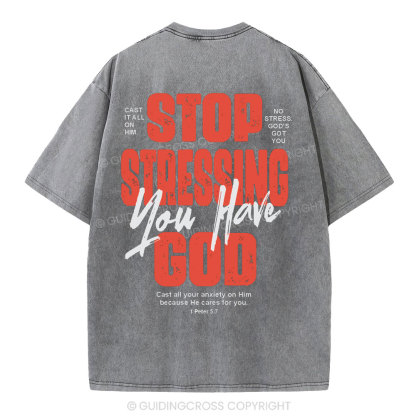 Cast All Your Anxiety On Him Christian Washed T-Shirt