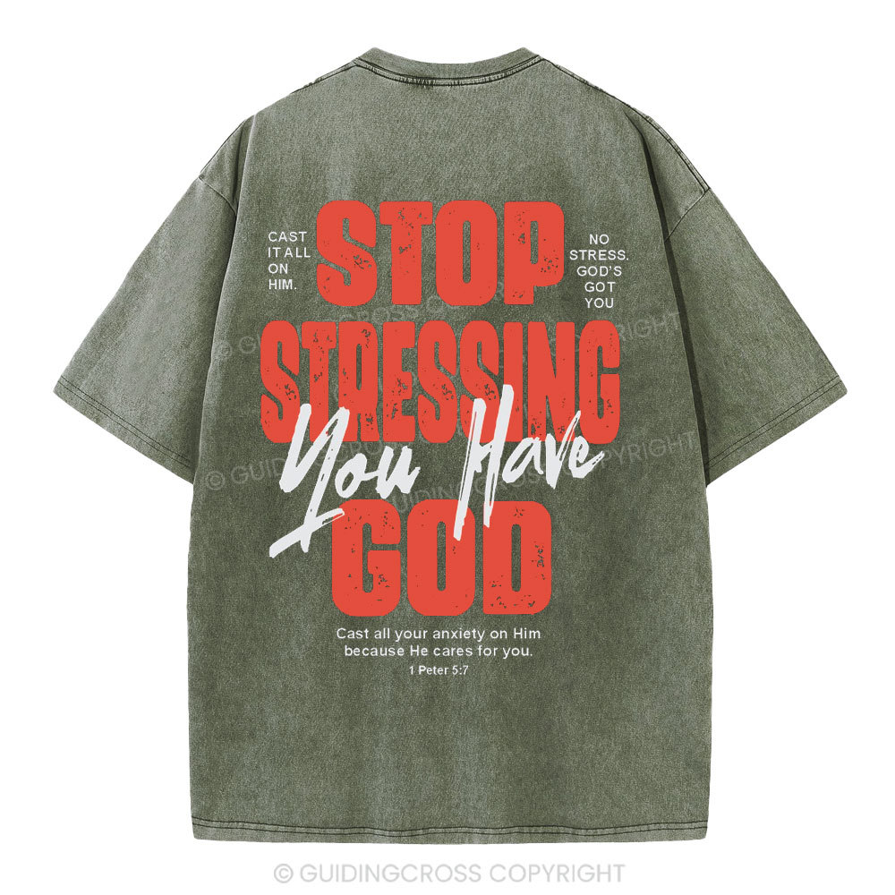 Cast All Your Anxiety On Him Christian Washed T-Shirt