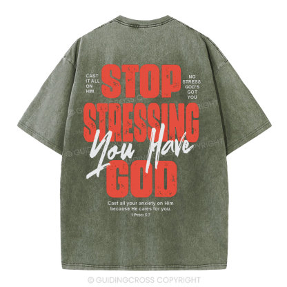 Cast All Your Anxiety On Him Christian Washed T-Shirt