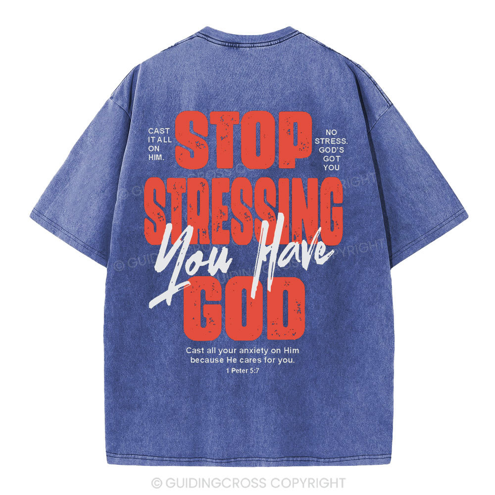 Cast All Your Anxiety On Him Christian Washed T-Shirt