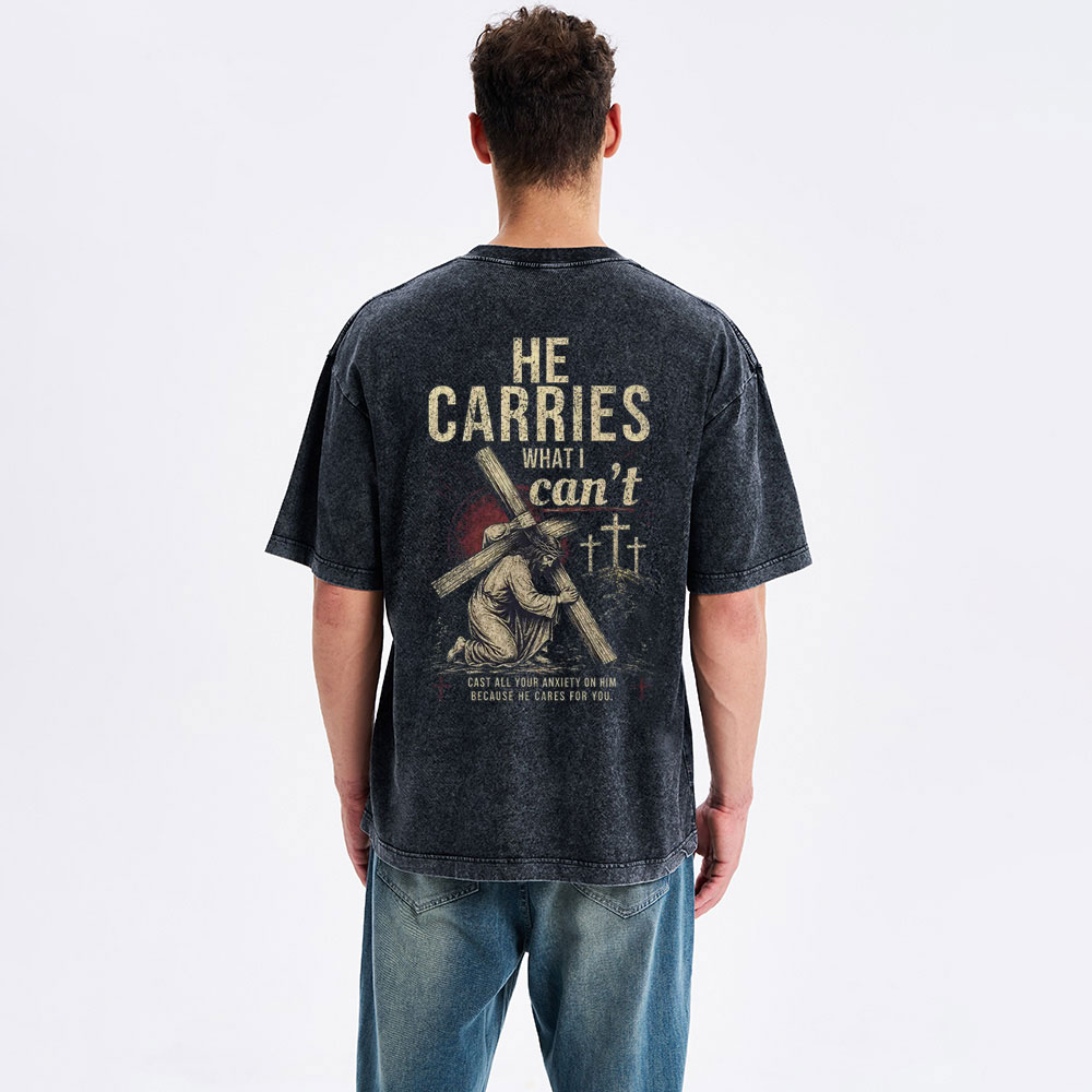 Cast All Your Anxiety On Him Christian Washed T-Shirt