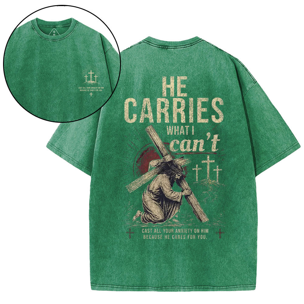 Cast All Your Anxiety On Him Christian Washed T-Shirt
