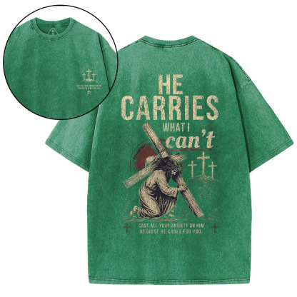 Cast All Your Anxiety On Him Christian Washed T-Shirt