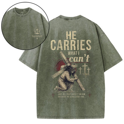 Cast All Your Anxiety On Him Christian Washed T-Shirt