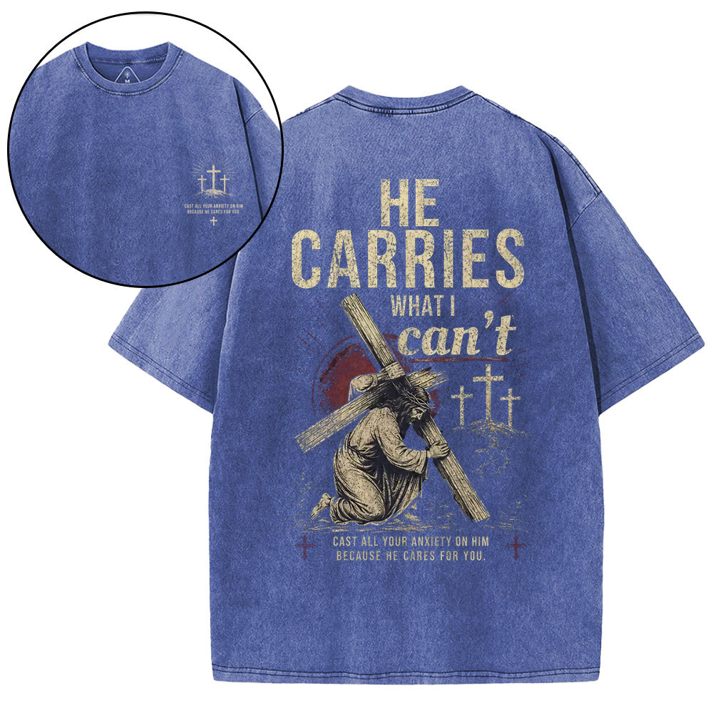 Cast All Your Anxiety On Him Christian Washed T-Shirt
