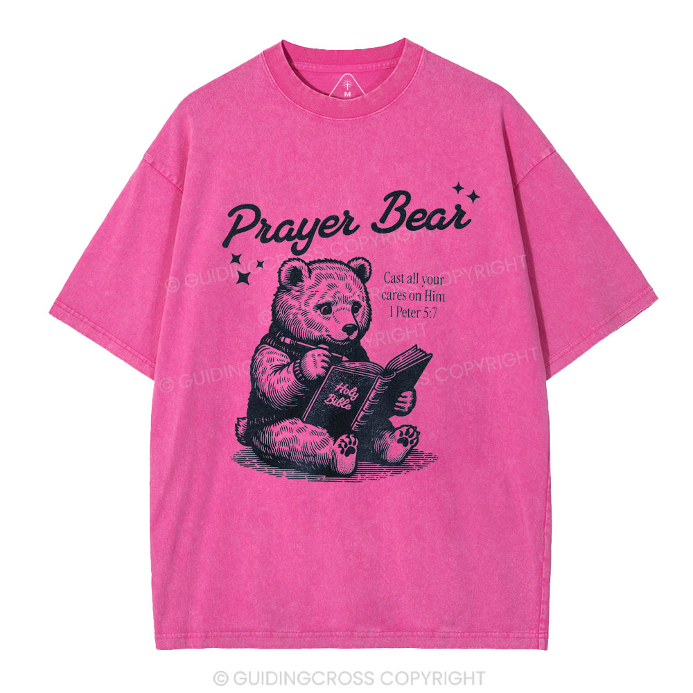 Cast All Your Cares On Him Christian Washed T-Shirt