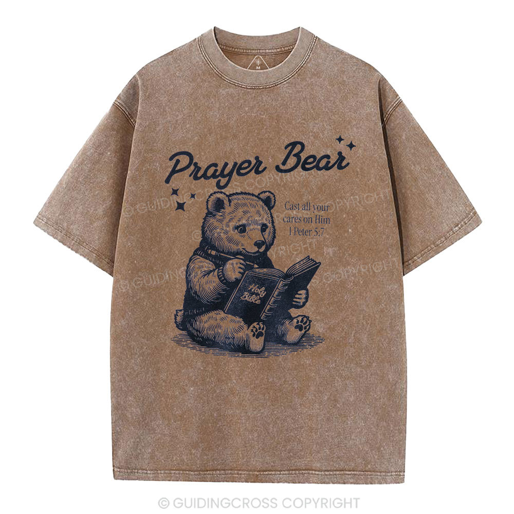 Cast All Your Cares On Him Christian Washed T-Shirt