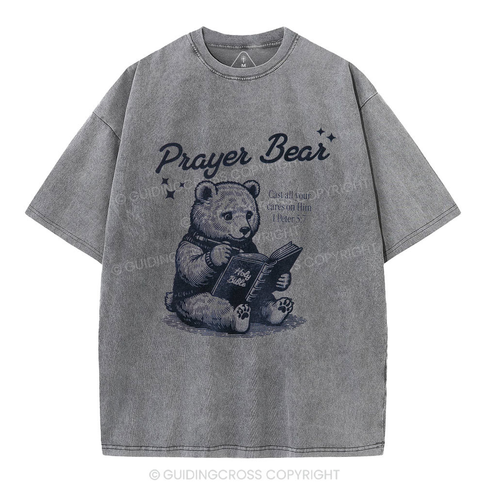 Cast All Your Cares On Him Christian Washed T-Shirt