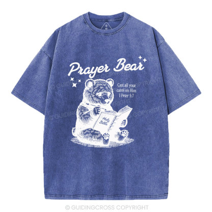 Cast All Your Cares On Him Christian Washed T-Shirt