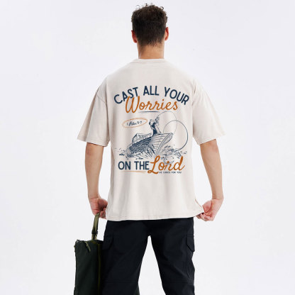 Cast All Your Worries On The Lord Christian Washed T-Shirt
