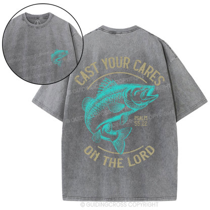 Cast Your Cares On The Lord Christian Washed T-Shirt