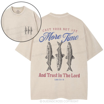 Cast Your Net One More Time Christian Washed T-Shirt