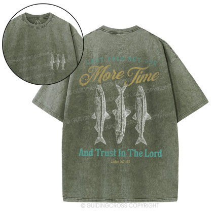 Cast Your Net One More Time Christian Washed T-Shirt