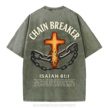 Chain Breaker Christian Washed T-Shirt
