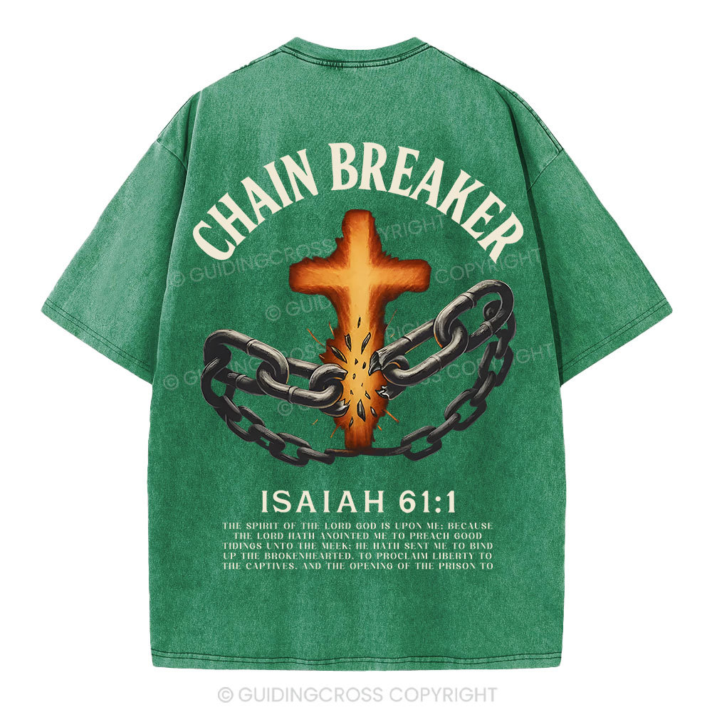 Chain Breaker Christian Washed T-Shirt