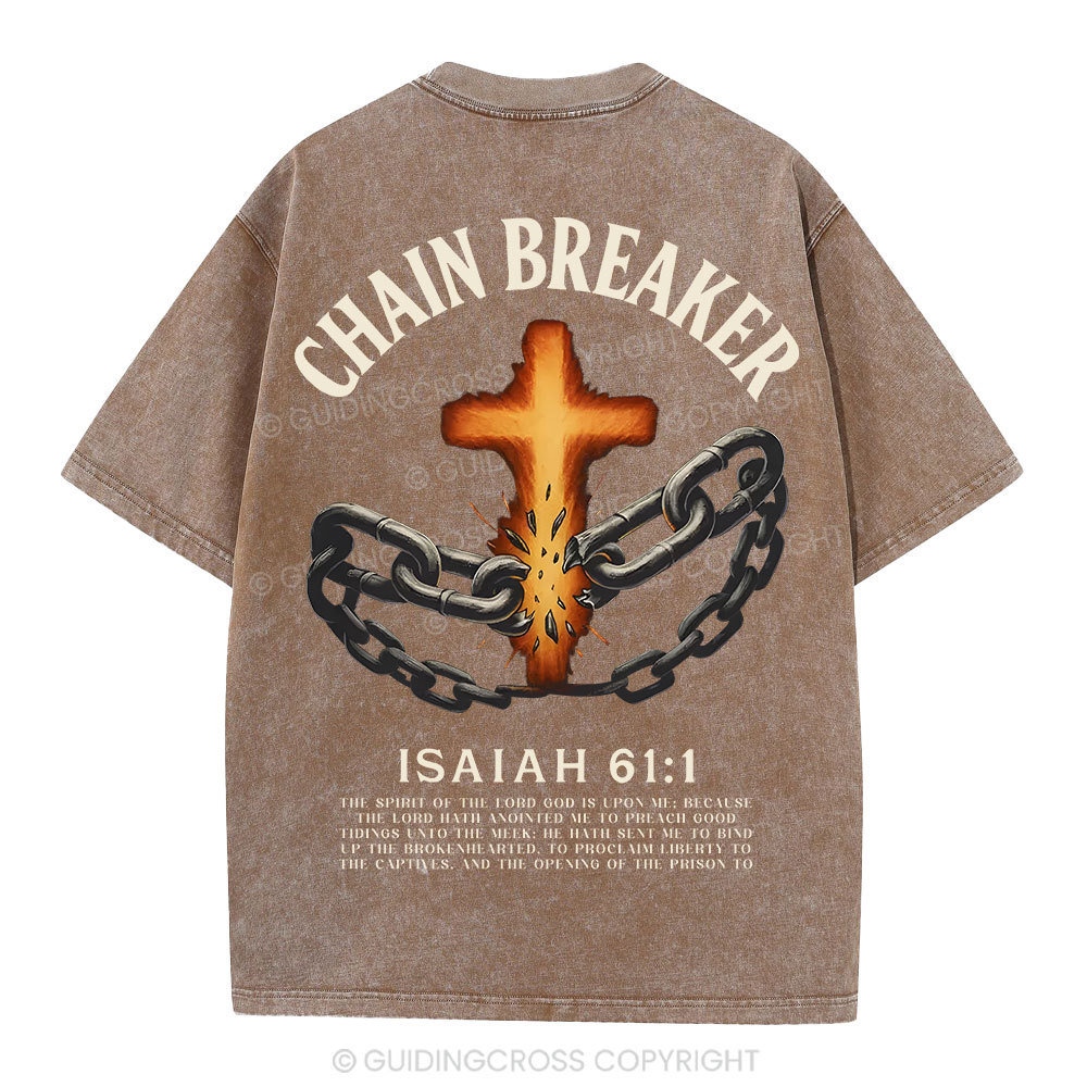Chain Breaker Christian Washed T-Shirt