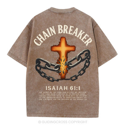 Chain Breaker Christian Washed T-Shirt